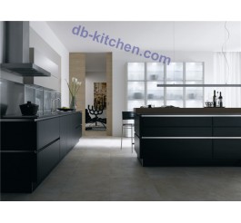 Modern custom black high gloss UV kitchen cabinet