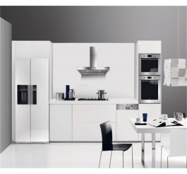 high gloss pure white kitchen cabinet design