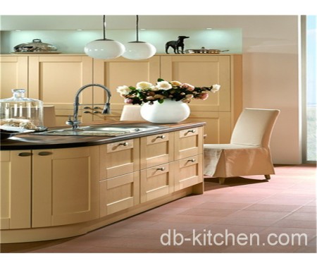 Khaki color PVC kitchen cabinet design Australia style cabinet