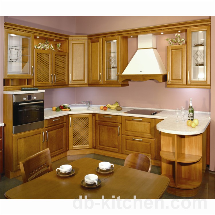 Classic MDF wood PVC kitchen cabinet