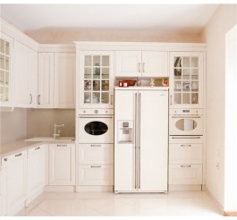 All white PVC elegant kitchen cabinet
