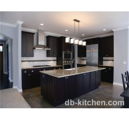 Dark purple PVC high class MDF imported kitchen cabinet from China