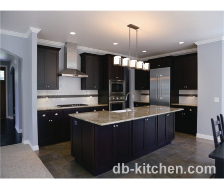 Dark purple PVC high class MDF imported kitchen cabinet from China