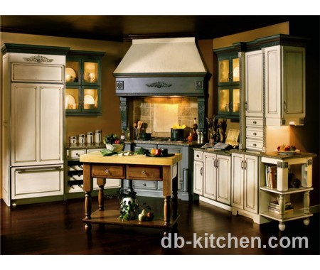 Classic PVC kitchen furniture China cabinet in small kitchen