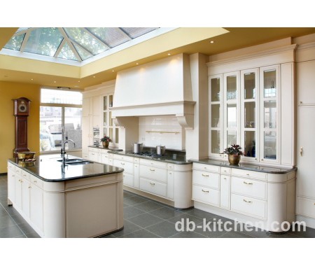 Modern  Australian style PVC with quartz stone counter top kitchen cabinet