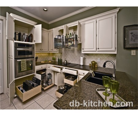 Small kitchen white PVC custom practical kitchen cabinet