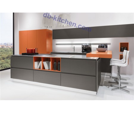 Custom PETG matte combination imported kitchen cabinet from China color artistic style