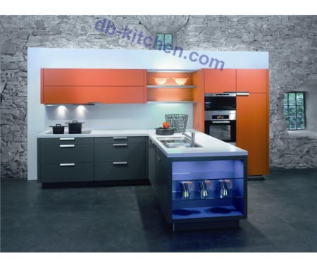 Modern matte PETG combination kitchen cabinet color