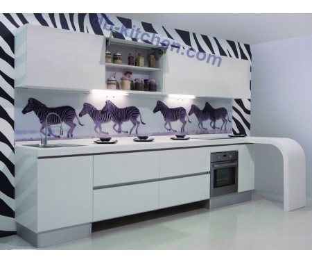 high gloss white lacquer custom China kitchen cabinet