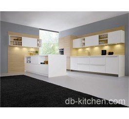 Modern high class mdf matte PETG kitchen European cabinet