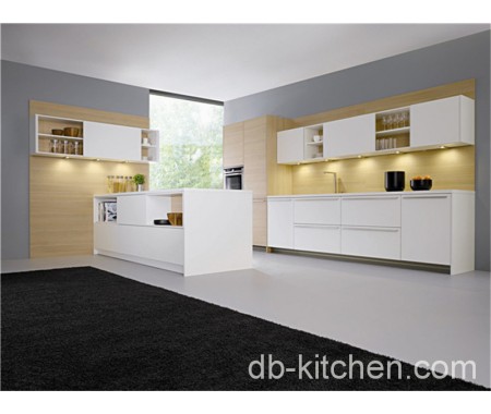 Modern high class mdf matte PETG kitchen European cabinet