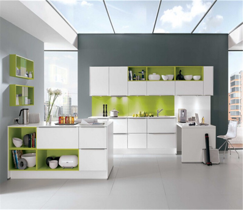 High Gloss Lacquer Kitchen Furniture Whole Set Price