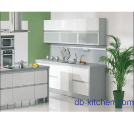 high gloss white lacquer custom kitchen cabinet