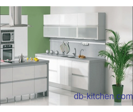 high gloss white lacquer custom kitchen cabinet