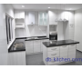 high gloss white wood grain kitchen cabinet