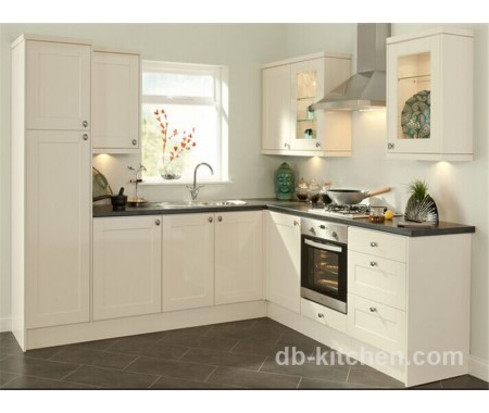White customize PVC European style kitchen cabinet