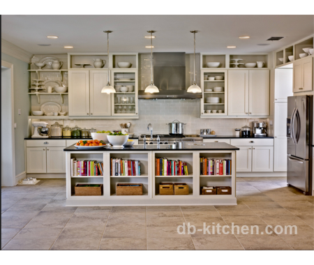 Multi-purpose white PVC kitchen cabinet customize design