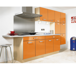 high gloss orange UV kitchen cabinet optional colors
