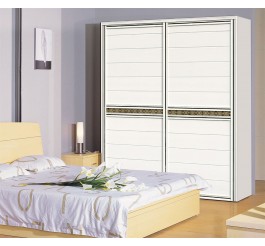 Jisheng brand bedroom wardrobe with uv high gloss hinge door finish