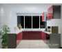 high gloss red acrylic kitchen cabinet