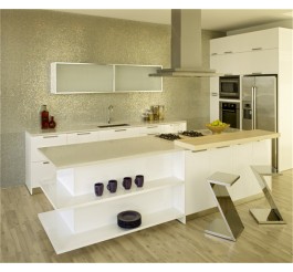 white high gloss PETG flims mdf kitchen cabinet