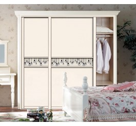 mdf carcass bedroom wardrobe with uv high gloss sliding door design