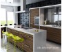 high gloss wood grain kitchen cabinet