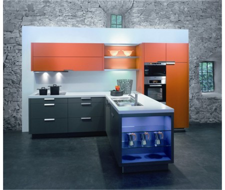 modern mdf uv high gloss kitchen cabinet design