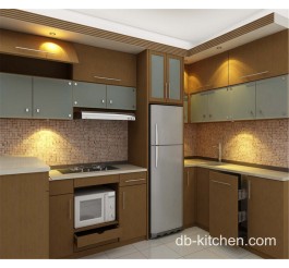 old style melamine faced kitchen cabinet simple design