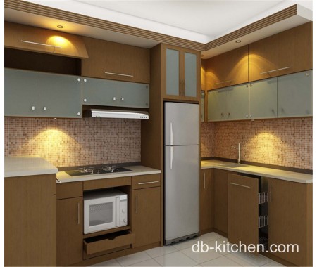 old style melamine faced kitchen cabinet simple design