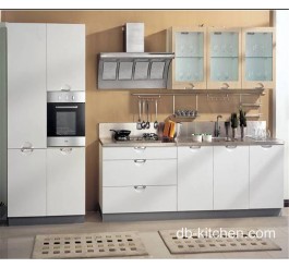 matte white PETG small kitchen cabinet design