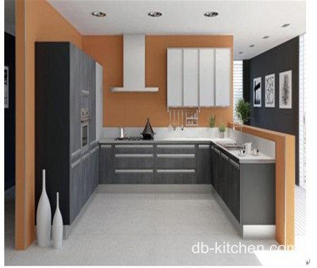 color combination of grey and silver melamine kitchen cabinet