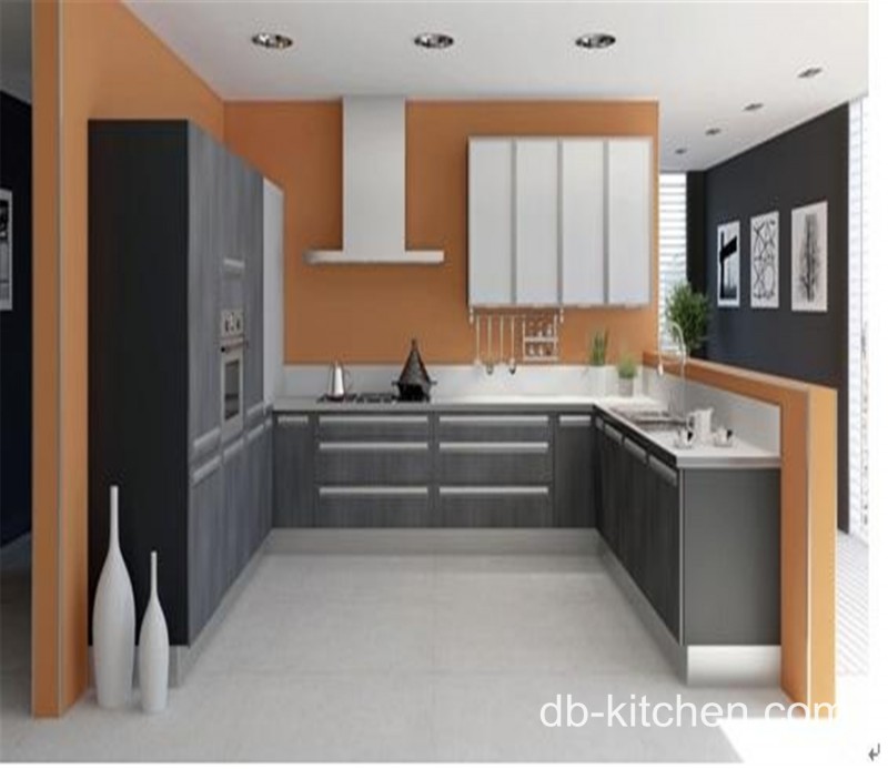 Melamine Faced Practical Small Kitchen Cabinet Color Combination