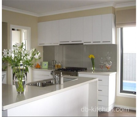 Customize white lacquer kitchen furniture cabinet design