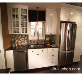 PVC white elegant high class kitchen cabinet