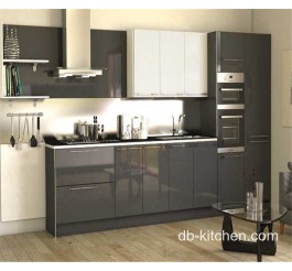 high gloss grey acrylic modern custom kitchen cabinet