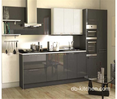 high gloss grey acrylic modern custom kitchen cabinet