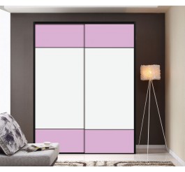 high gloss bedroom wardrobe with sliding door design