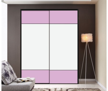 high gloss bedroom wardrobe with sliding door design