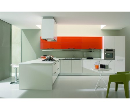 whiet color uv high gloss kitchen cabinet