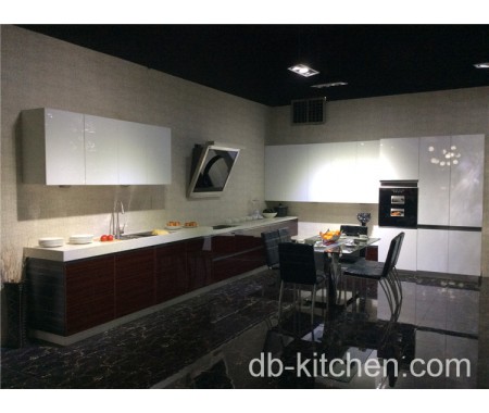 high gloss acrylic custom kitchen cabinet design