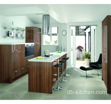 glossy wood grain customize made kitchen cabinet