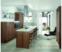 glossy wood grain kitchen cabinet