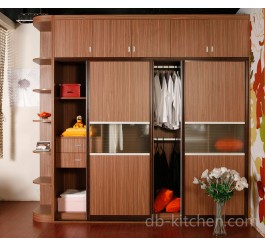 Melamine sliding door practical bedroom wardrobe