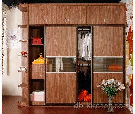 Melamine sliding door practical bedroom wardrobe