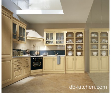 off white elegant PVC classic kitchen cabinet