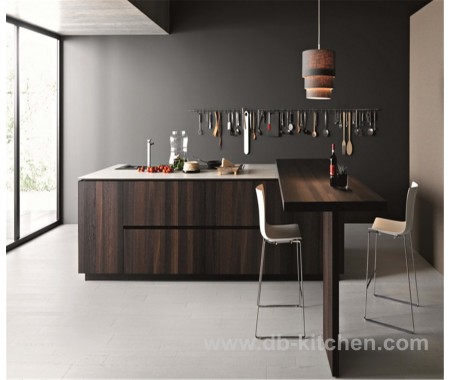 modern simple UV wood grain kitchen cabinet