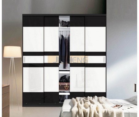 Classic Black and White Modern Wardrobe Design