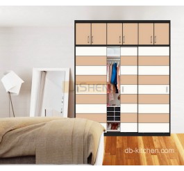 high gloss 3 door sliding door wardrobe