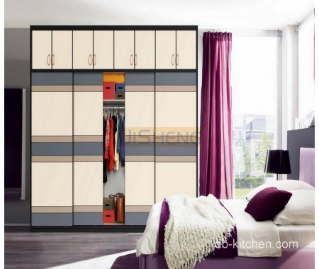 Uv high gloss customized wardrobe sliding door design